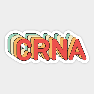 CRNA Nurse Anesthetist Retro Design Sticker